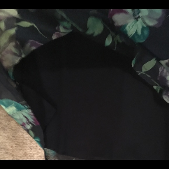 FLORAL LONG / LINED FLORAL SKIRT- SILK - Picture 2 of 4